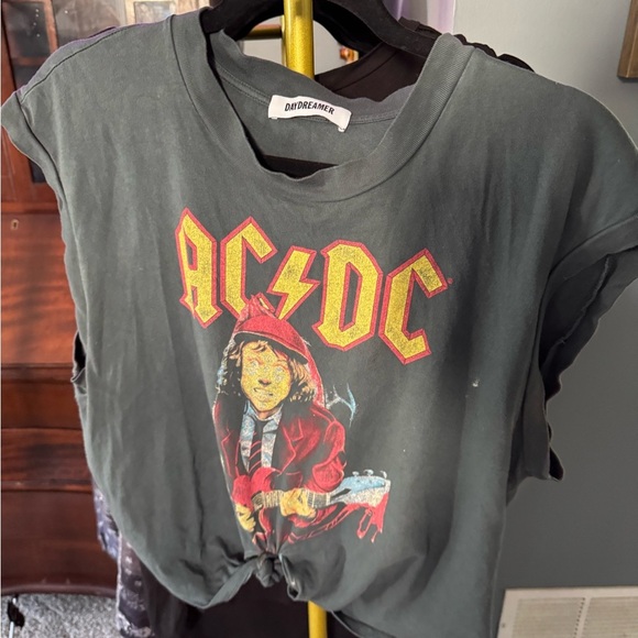 Women’s Daydreamer tee/tank AC/DC oversized tie front - Picture 3 of 5